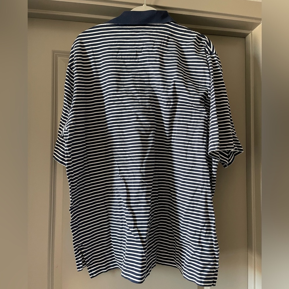 Polo Golf by Ralph Lauren Striped Navy & White Polo - Picture 3 of 3